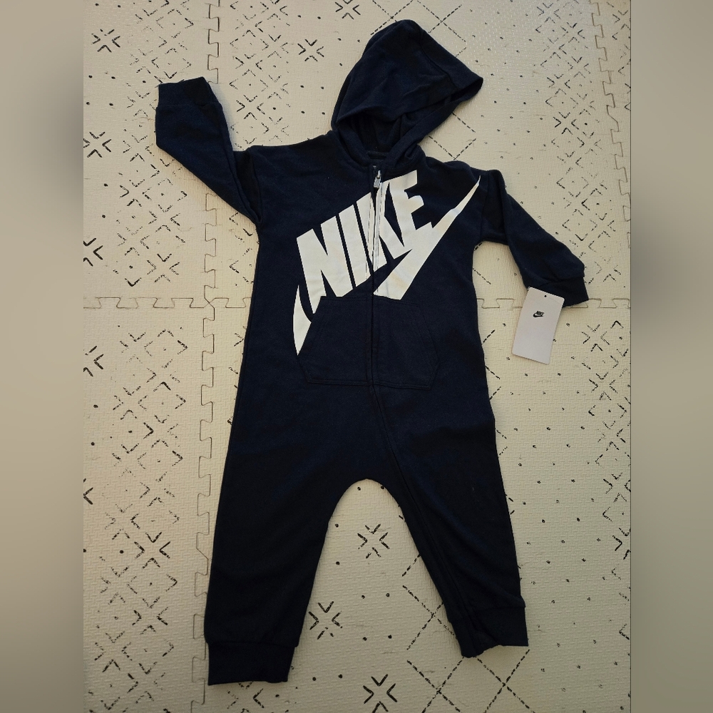 Nike Navy Blue and White Bodysuit One Piece